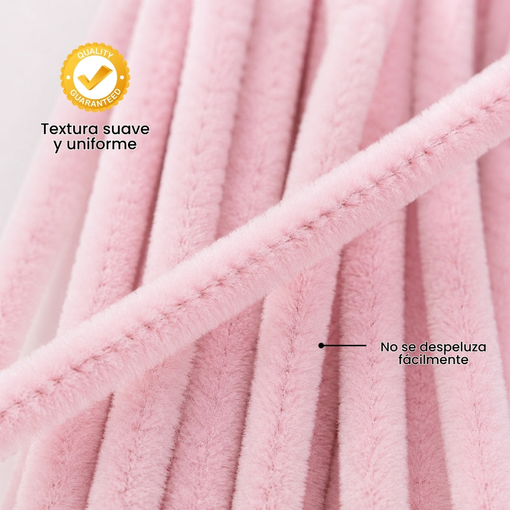 Limpiapipas de Gamuza Chenille Premium de 30 cm para Flores y Manualidades