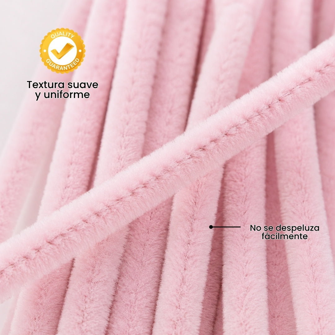Limpiapipas de Gamuza Chenille Premium de 30 cm para Flores y Manualidades