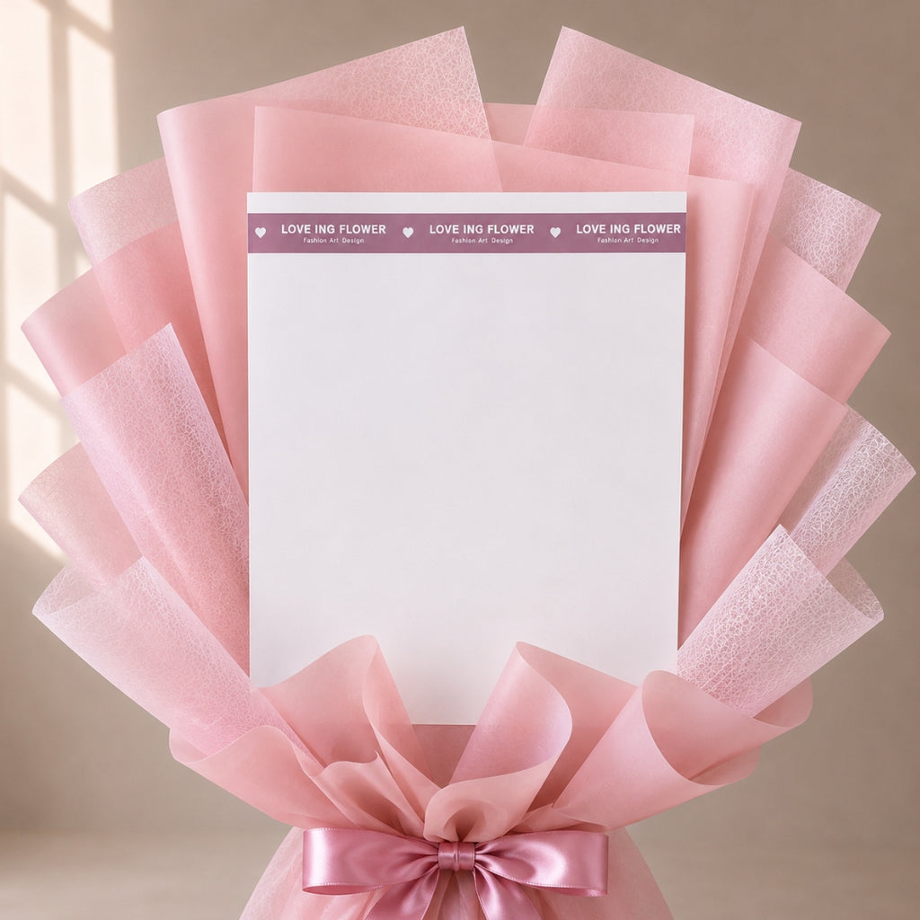 Papel Coreano Estilo Revista para Ramos (Paquete de 10 pzs, 30x45 cm) - Papel Impermeable Magazine