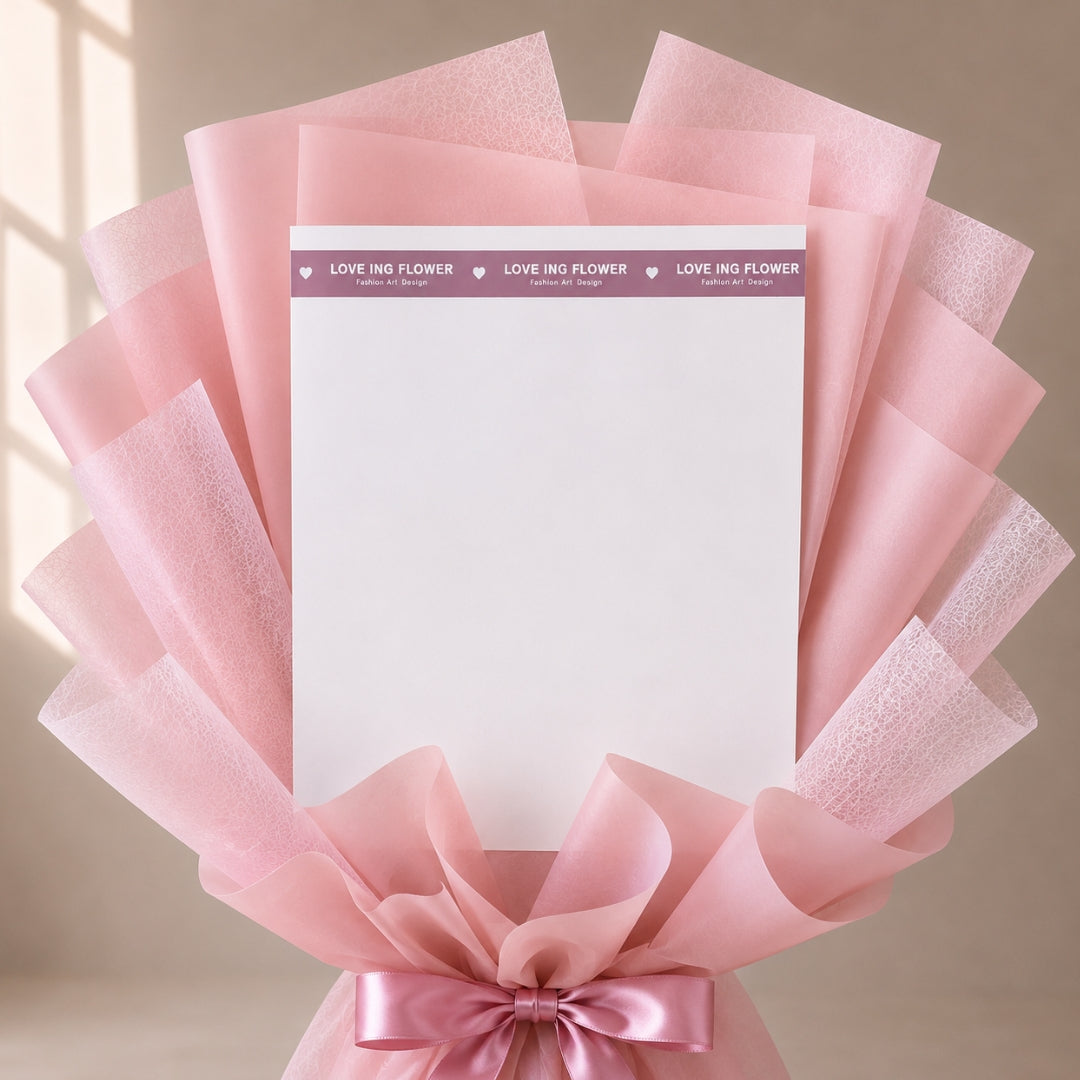 Papel Coreano Estilo Revista para Ramos (Paquete de 10 pzs, 30x45 cm) - Papel Impermeable Magazine