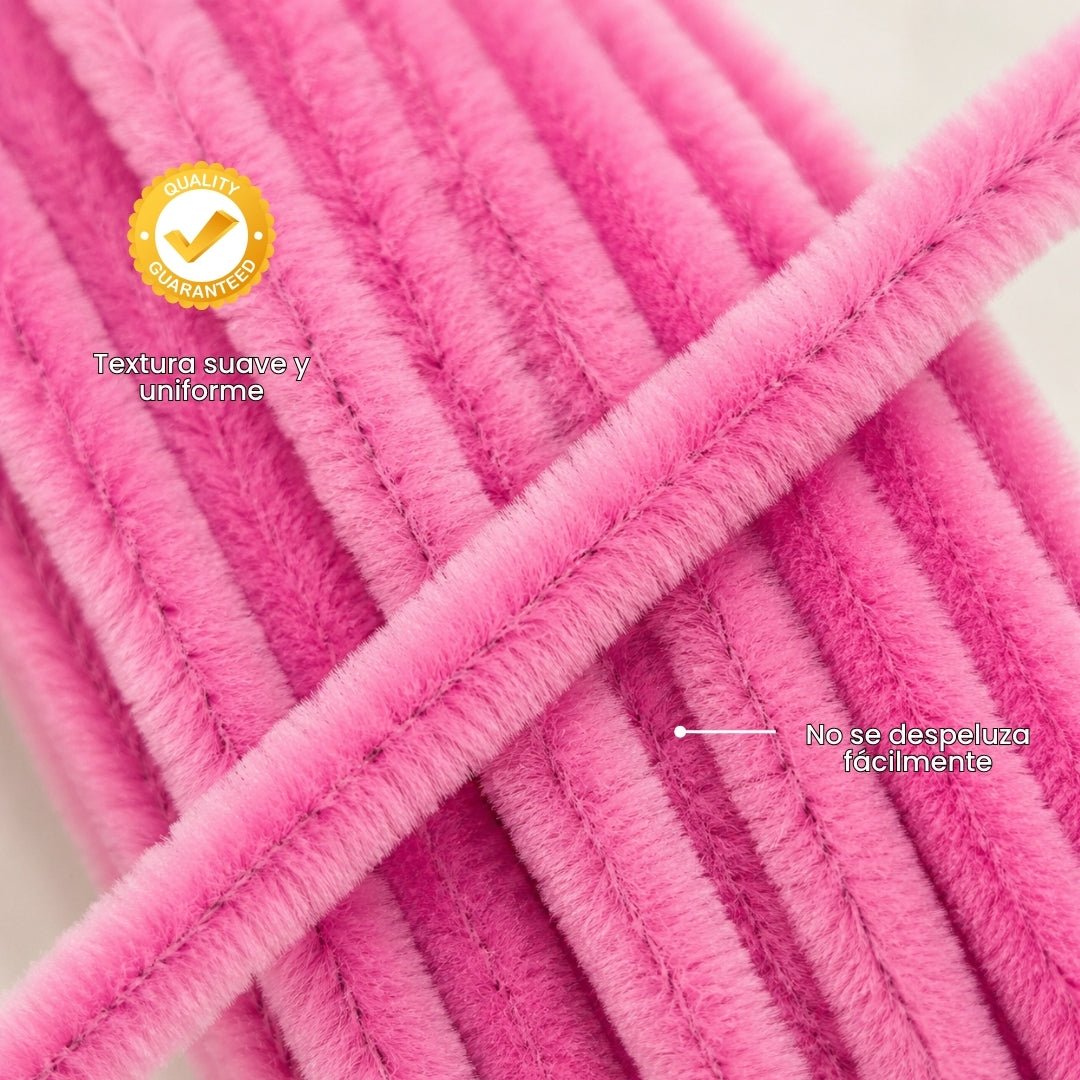 Limpiapipas de Gamuza Chenille Premium de 30 cm para Flores y Manualidades