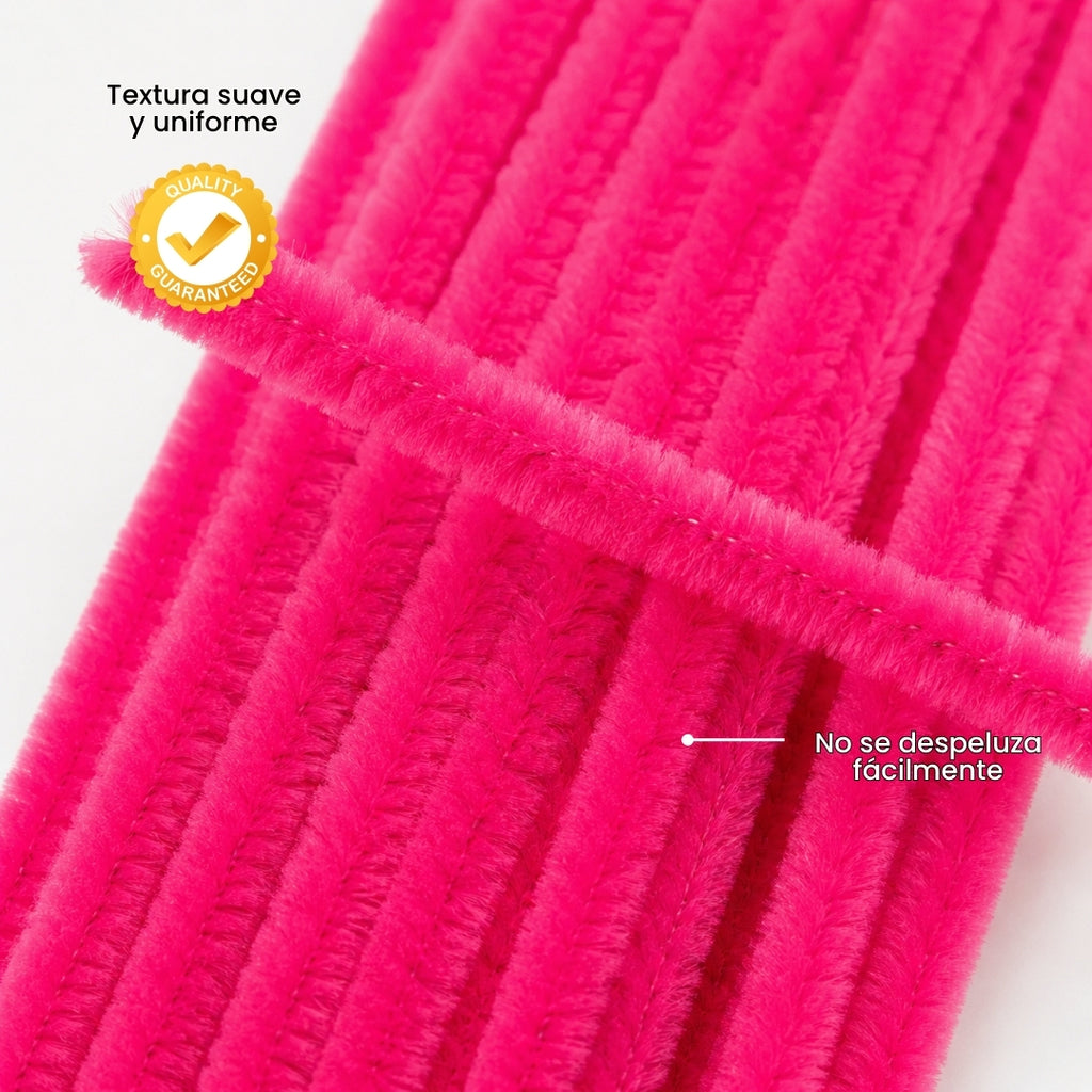 Limpiapipas de Gamuza Chenille Premium de 30 cm para Flores y Manualidades