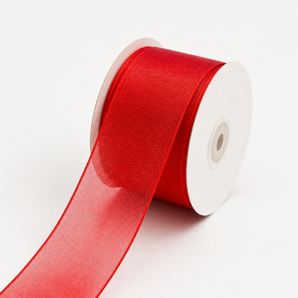 Listón de Organza Liso Premium (40 mm x 22 m) para Ramos y Regalos