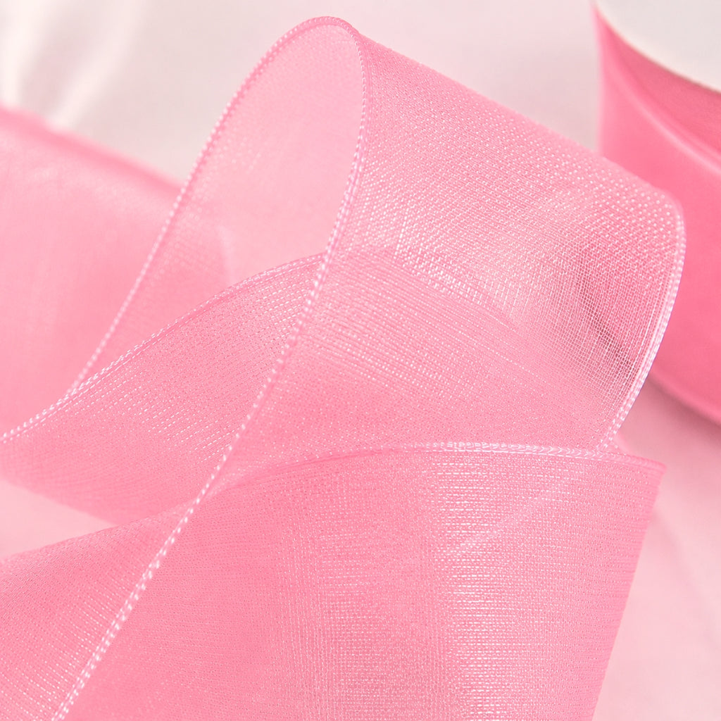 Listón de Organza Liso Premium (40 mm x 22 m) para Ramos y Regalos