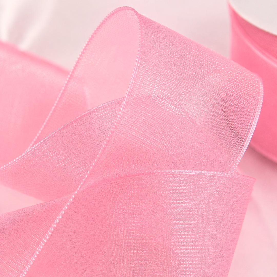 Listón de Organza Liso Premium (40 mm x 22 m) para Ramos y Regalos