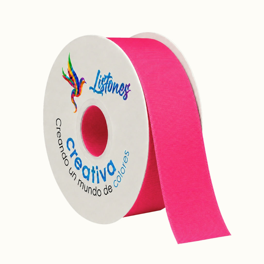 Listón Popotillo Barrotado 4 cm x 45 m - Cinta Grosgrain de Alta Densidad para Moños Escolares y Manualidades