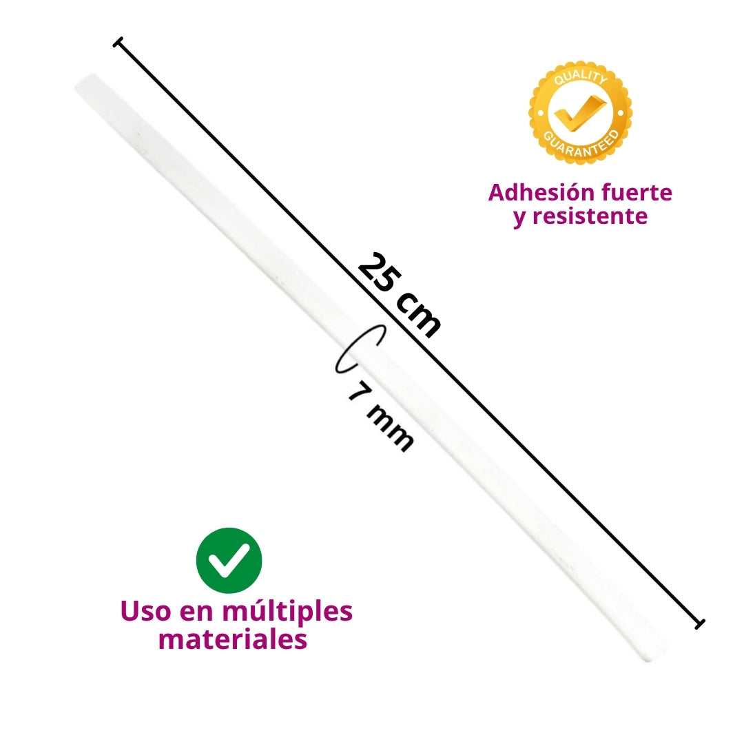 Barra de Silicón en Barra 1 Kilo (Opciones Delgado 7 mm y Grueso 11 mm)