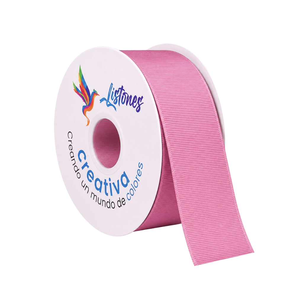 Listón Popotillo Barrotado 4 cm x 45 m - Cinta Grosgrain de Alta Densidad para Moños Escolares y Manualidades