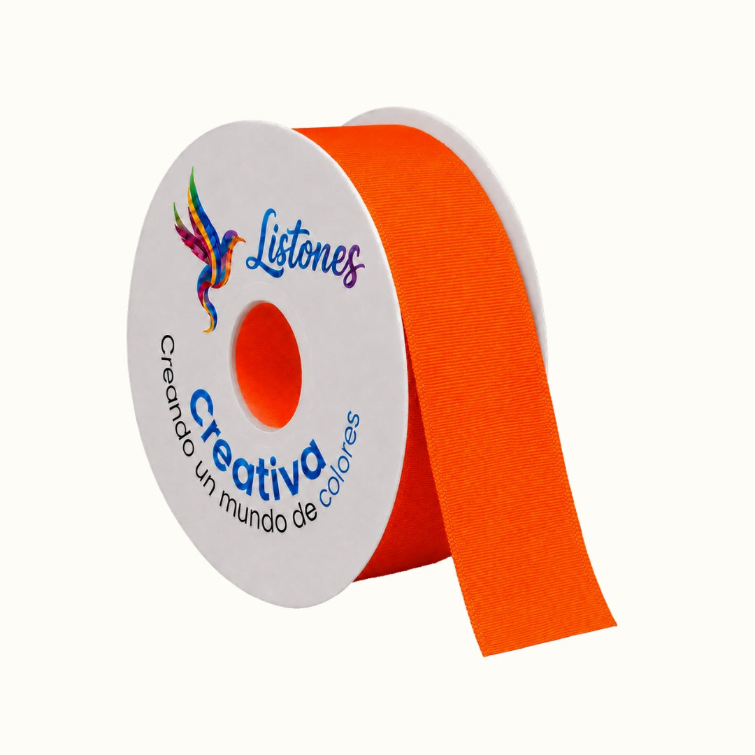 Listón Popotillo Barrotado 4 cm x 45 m - Cinta Grosgrain de Alta Densidad para Moños Escolares y Manualidades