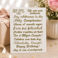 Set 12 Frases de Vinilo Adhesivo Acabado Dorado Espejo - Sticker para Regalos, Espejos y Cristal