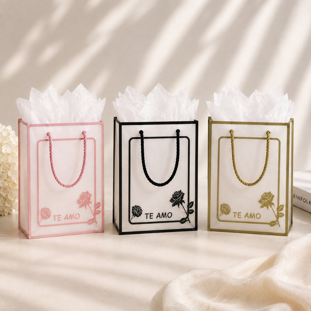 Bolsa Transparente para Regalos y Ramos 35x25x15 cm (Pack con 10 Piezas) | Papel Chic