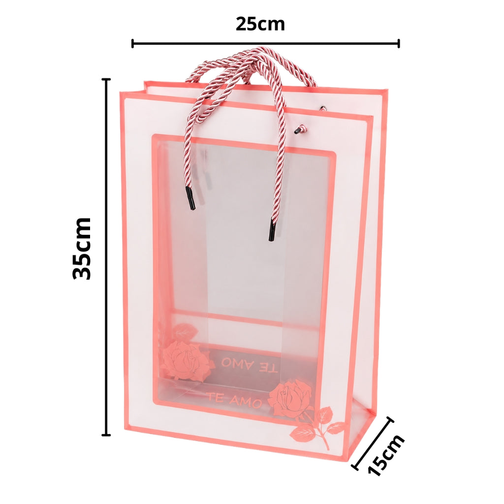 Bolsa Transparente para Regalos y Ramos 35x25x15 cm (Pack con 10 Piezas) | Papel Chic