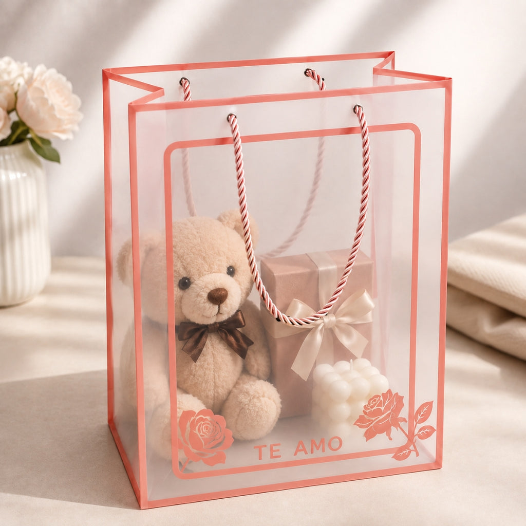 Bolsa Transparente para Regalos y Ramos 35x25x15 cm (Pack con 10 Piezas) | Papel Chic