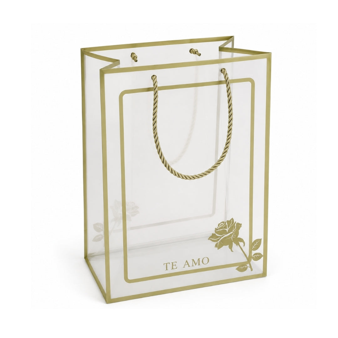 Bolsa Transparente para Regalos y Ramos 35x25x15 cm (Pack con 10 Piezas) | Papel Chic