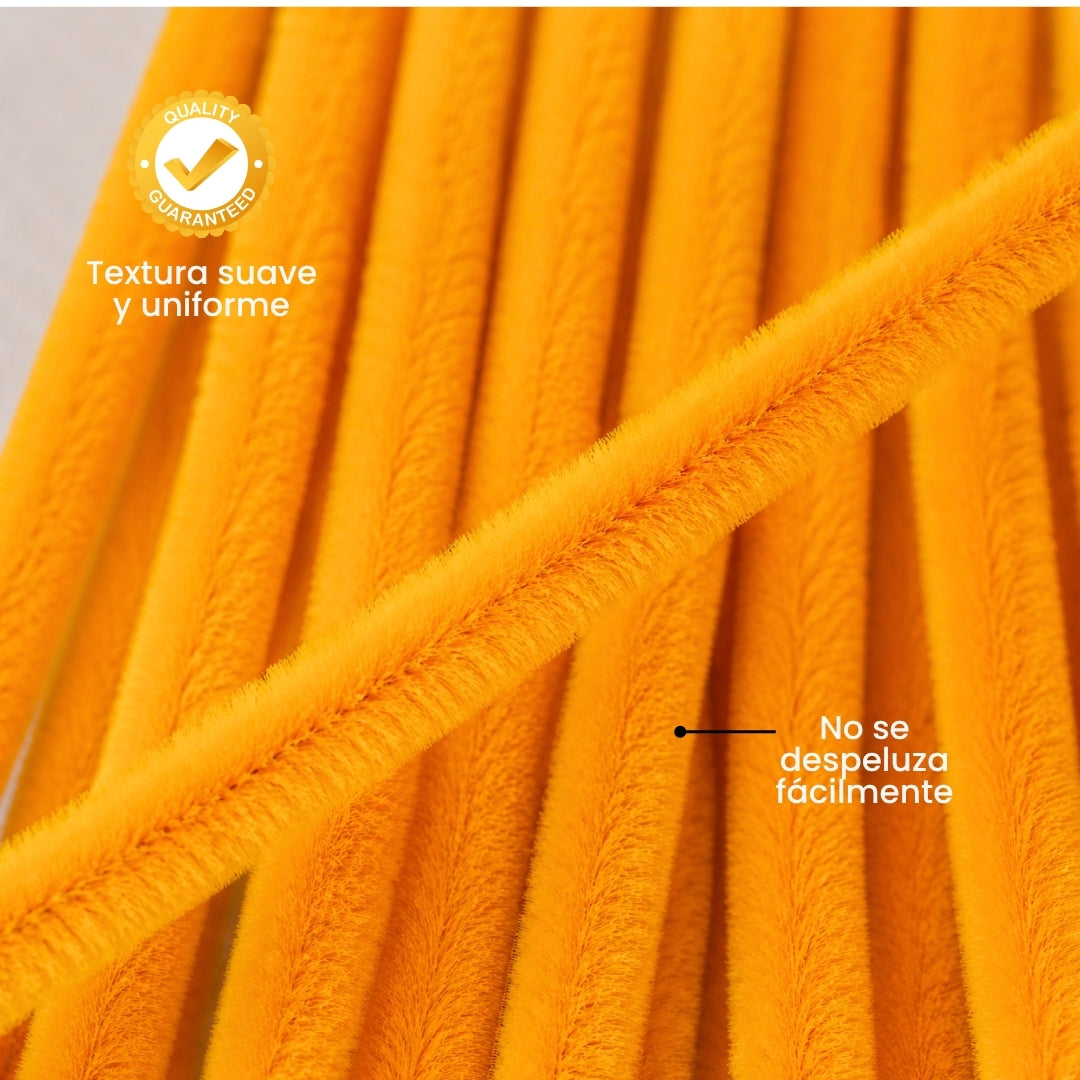 Limpiapipas de Gamuza Chenille Premium de 30 cm para Flores y Manualidades
