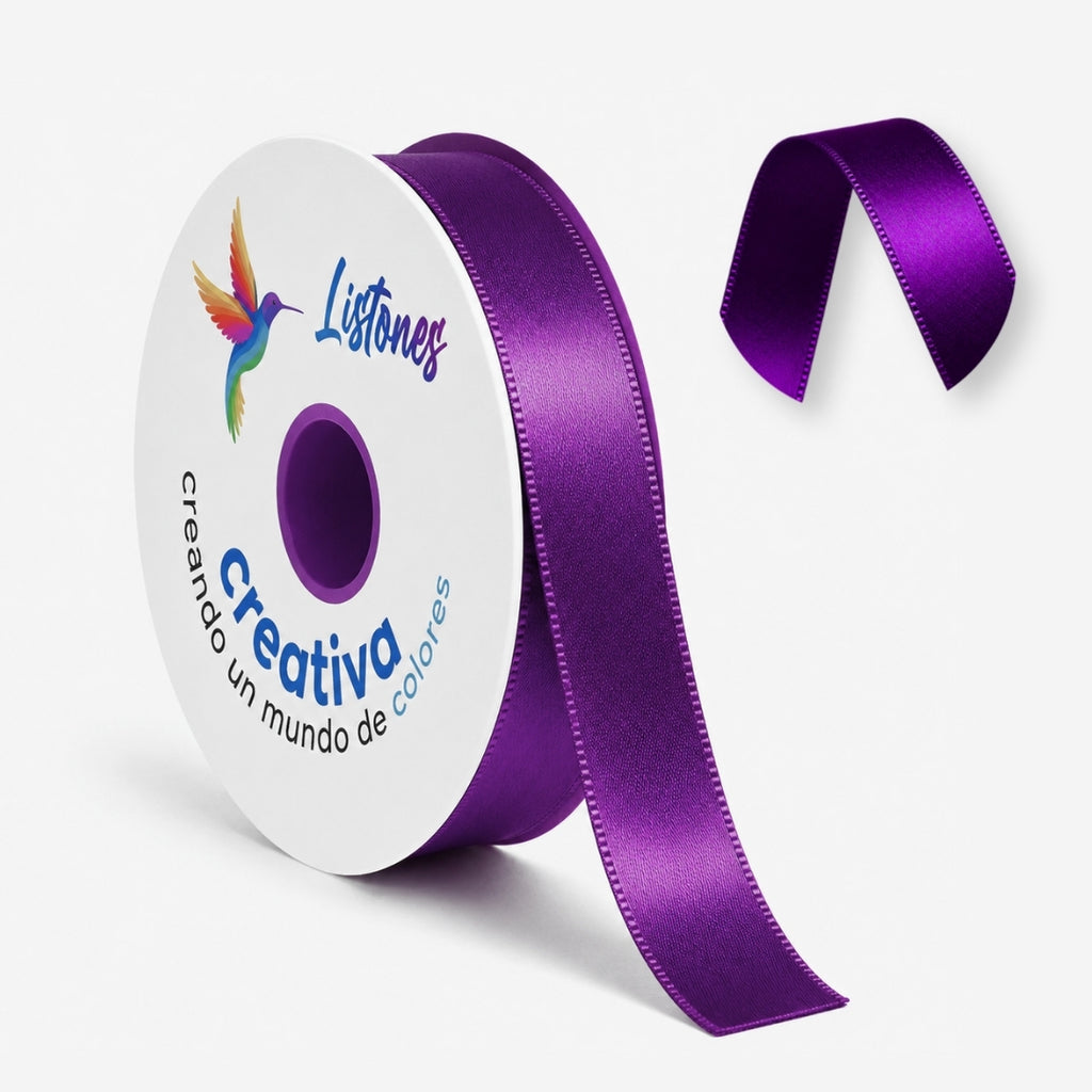 Listón Satín Doble Cara #5 (23 mm x 45 m) - Cinta de Alta Densidad para Ramos Eternos y Manualidades