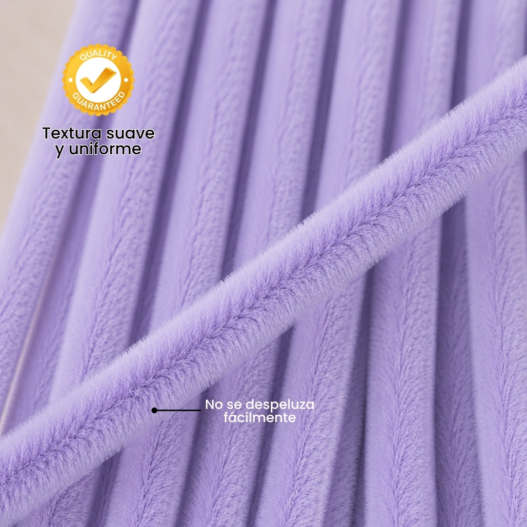 Limpiapipas de Gamuza Chenille Premium de 30 cm para Flores y Manualidades