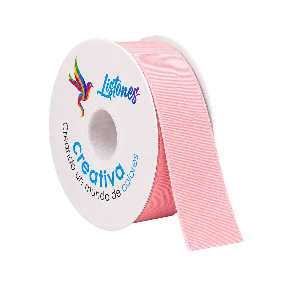 Listón Popotillo Barrotado 4 cm x 45 m - Cinta Grosgrain de Alta Densidad para Moños Escolares y Manualidades