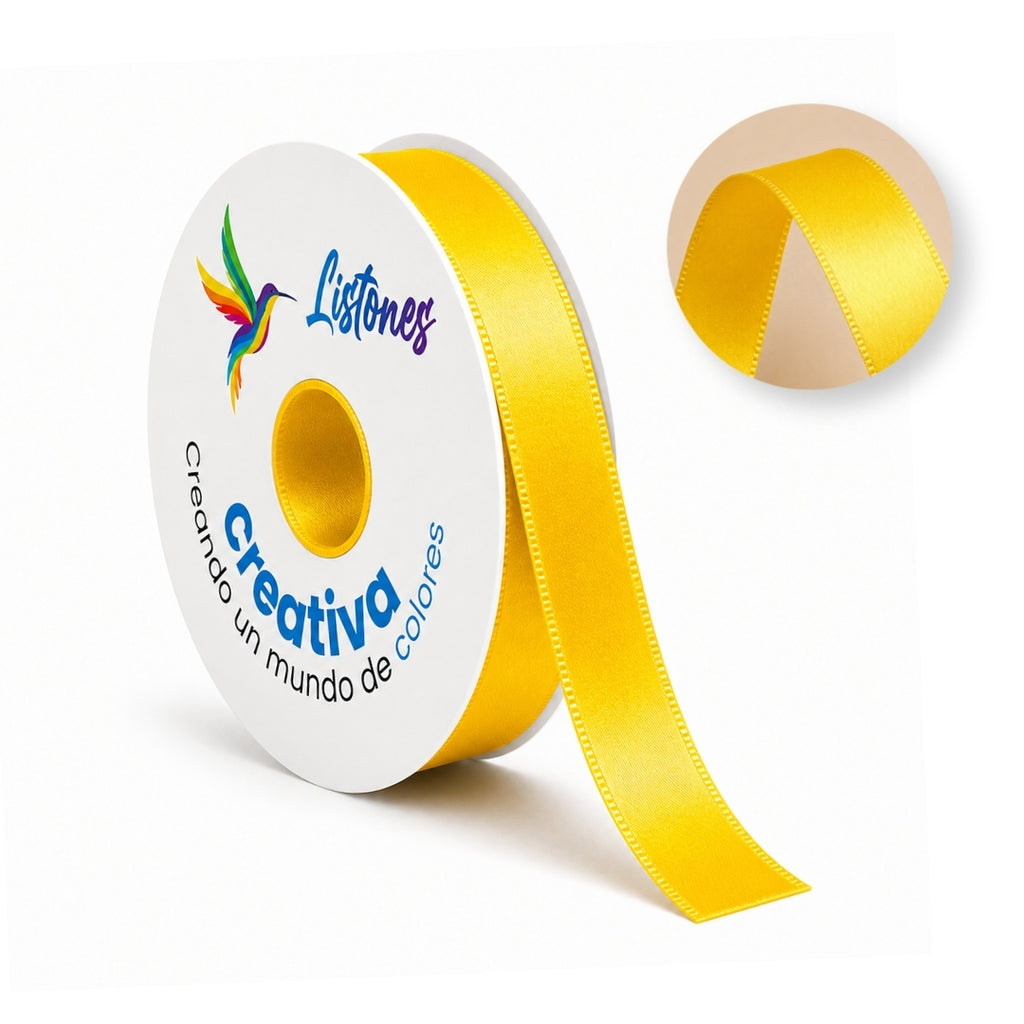 Listón Satín Doble Cara #5 (23 mm x 45 m) - Cinta de Alta Densidad para Ramos Eternos y Manualidades