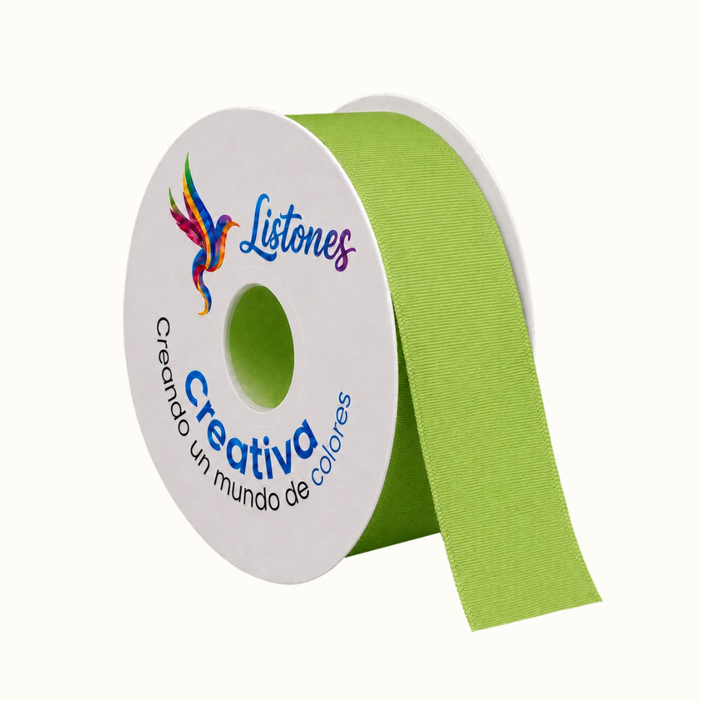 Listón Popotillo Barrotado 4 cm x 45 m - Cinta Grosgrain de Alta Densidad para Moños Escolares y Manualidades