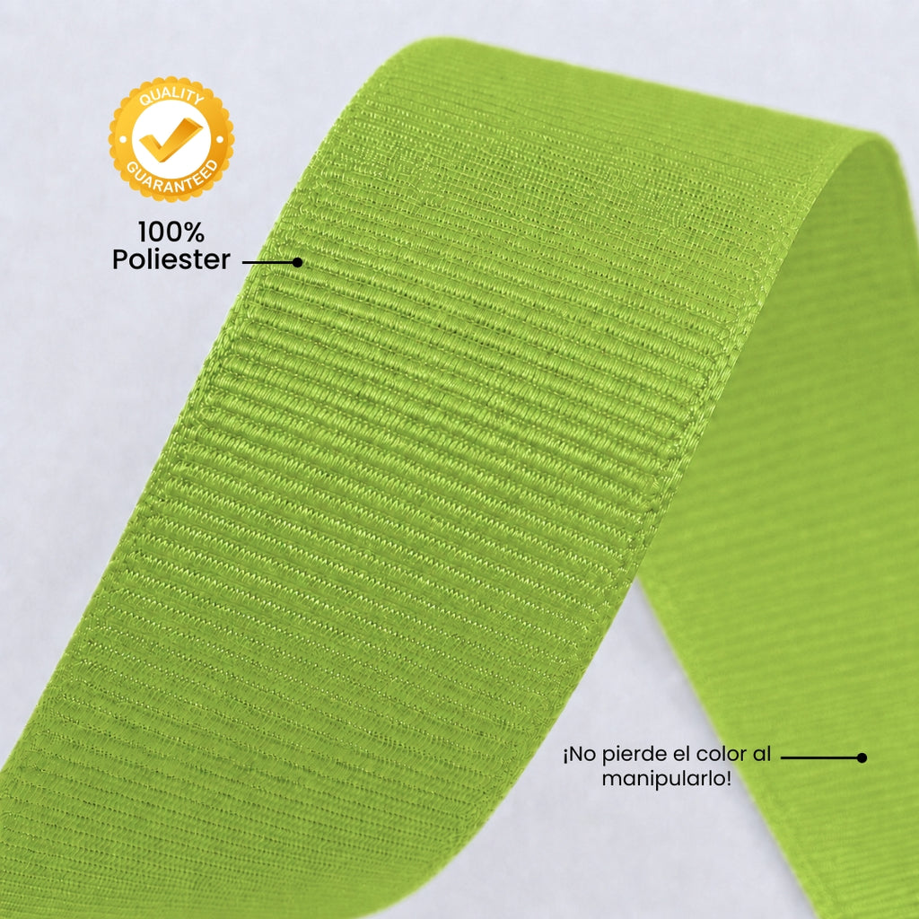 Listón Popotillo Barrotado 4 cm x 45 m - Cinta Grosgrain de Alta Densidad para Moños Escolares y Manualidades