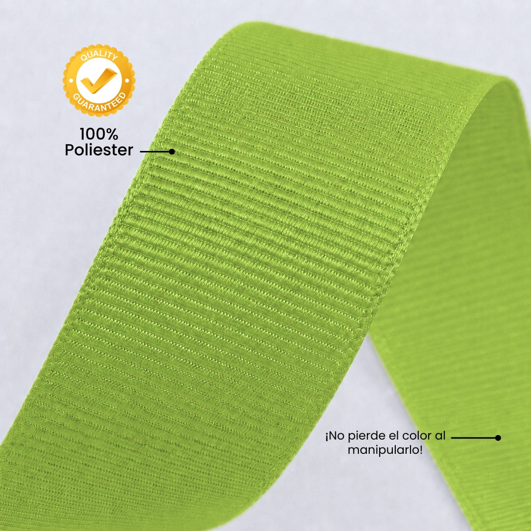 Listón Popotillo Barrotado 4 cm x 45 m - Cinta Grosgrain de Alta Densidad para Moños Escolares y Manualidades