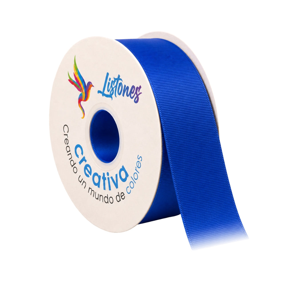 Listón Popotillo Barrotado 4 cm x 45 m - Cinta Grosgrain de Alta Densidad para Moños Escolares y Manualidades