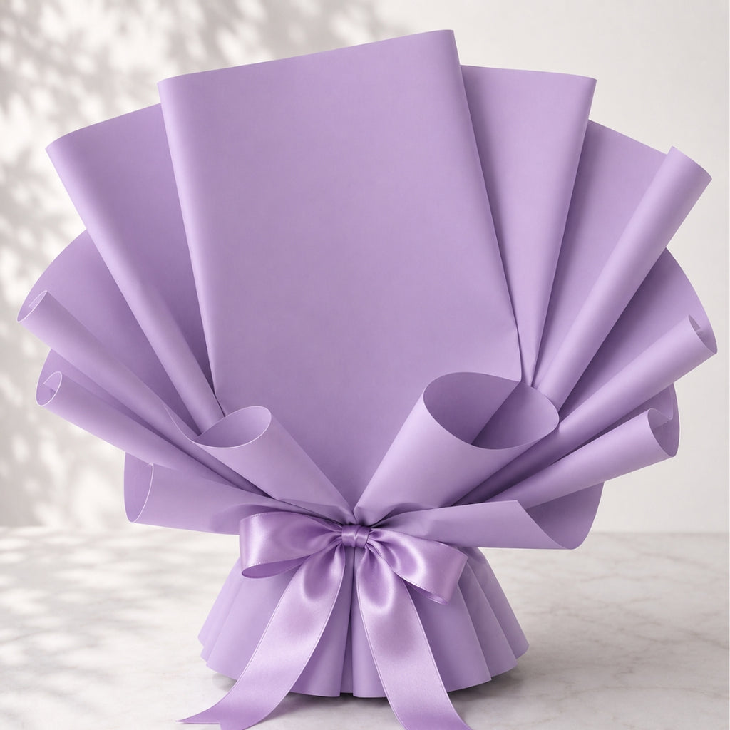 Papel Coreano Acabado Satinado - Pack con 20 Pliegos Impermeables (50x45 cm) para Ramos y Envolturas