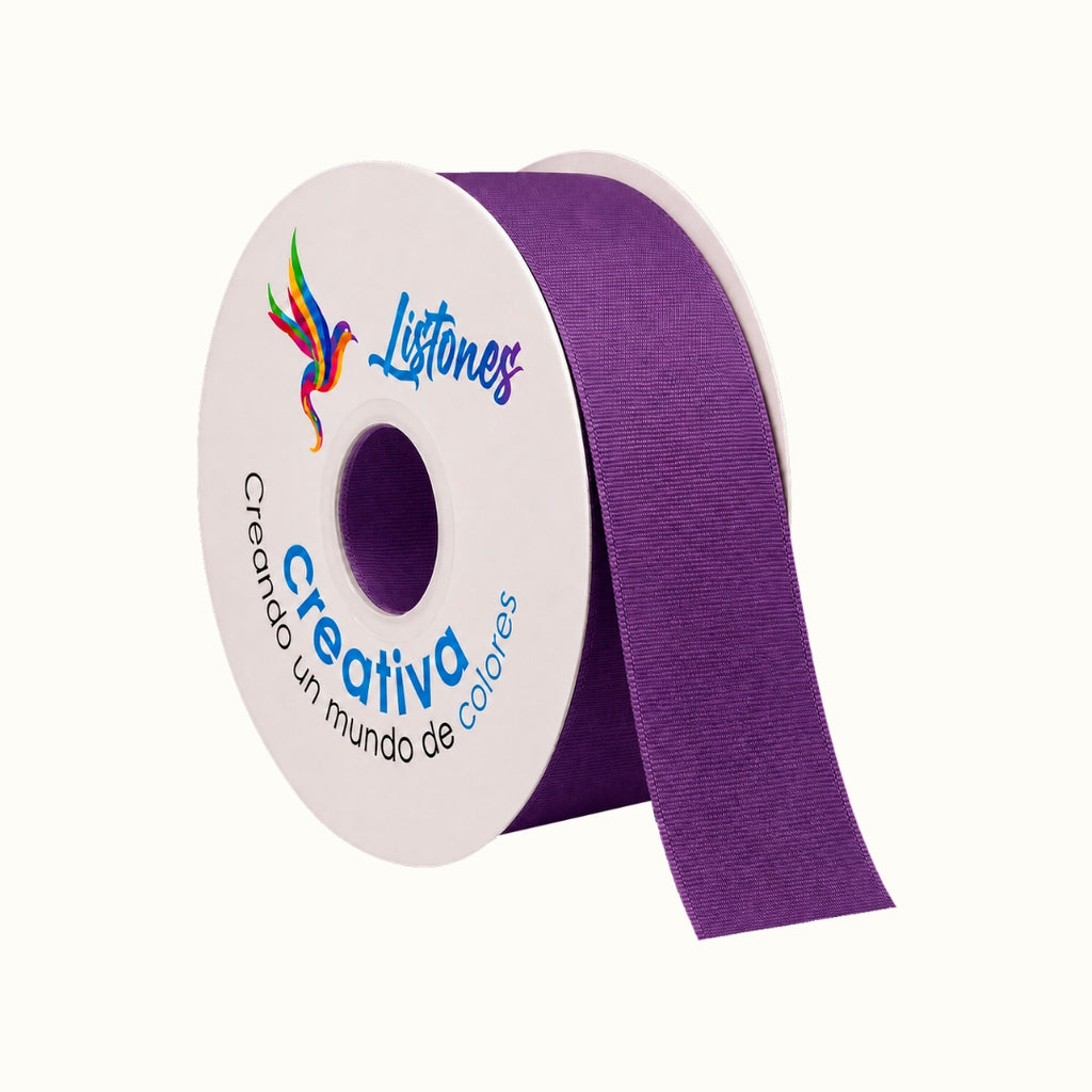 Listón Popotillo Barrotado 4 cm x 45 m - Cinta Grosgrain de Alta Densidad para Moños Escolares y Manualidades