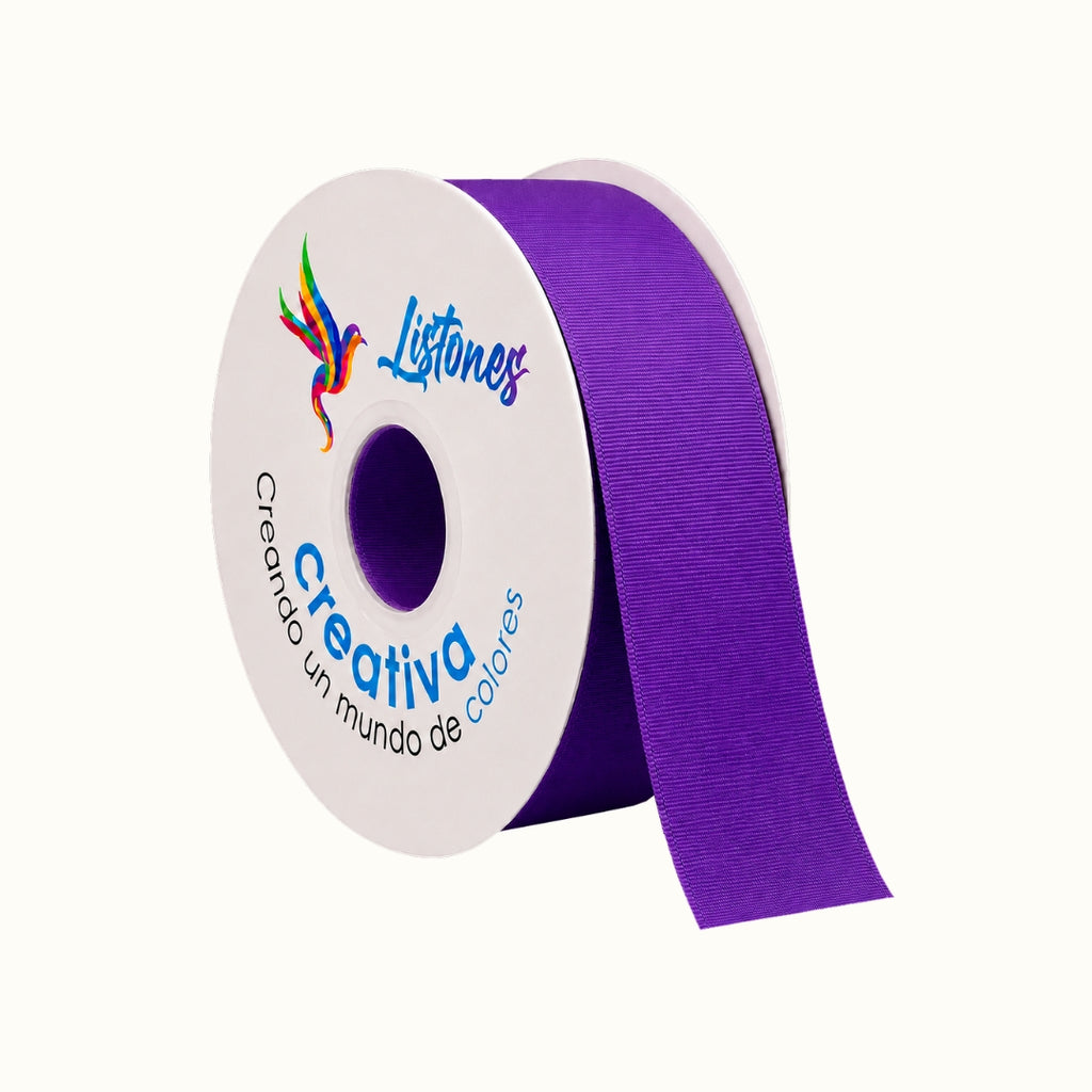 Listón Popotillo Barrotado 4 cm x 45 m - Cinta Grosgrain de Alta Densidad para Moños Escolares y Manualidades