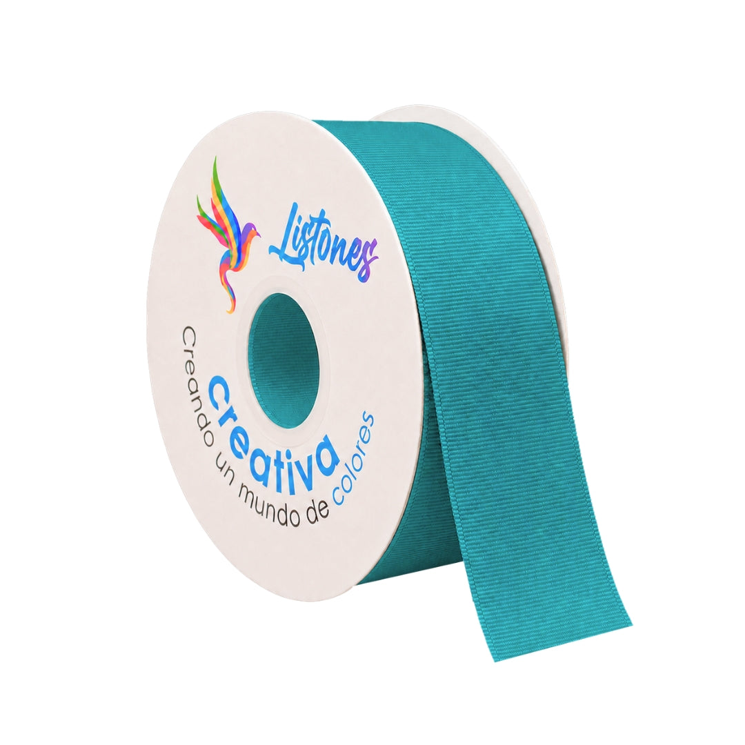 Listón Popotillo Barrotado 4 cm x 45 m - Cinta Grosgrain de Alta Densidad para Moños Escolares y Manualidades