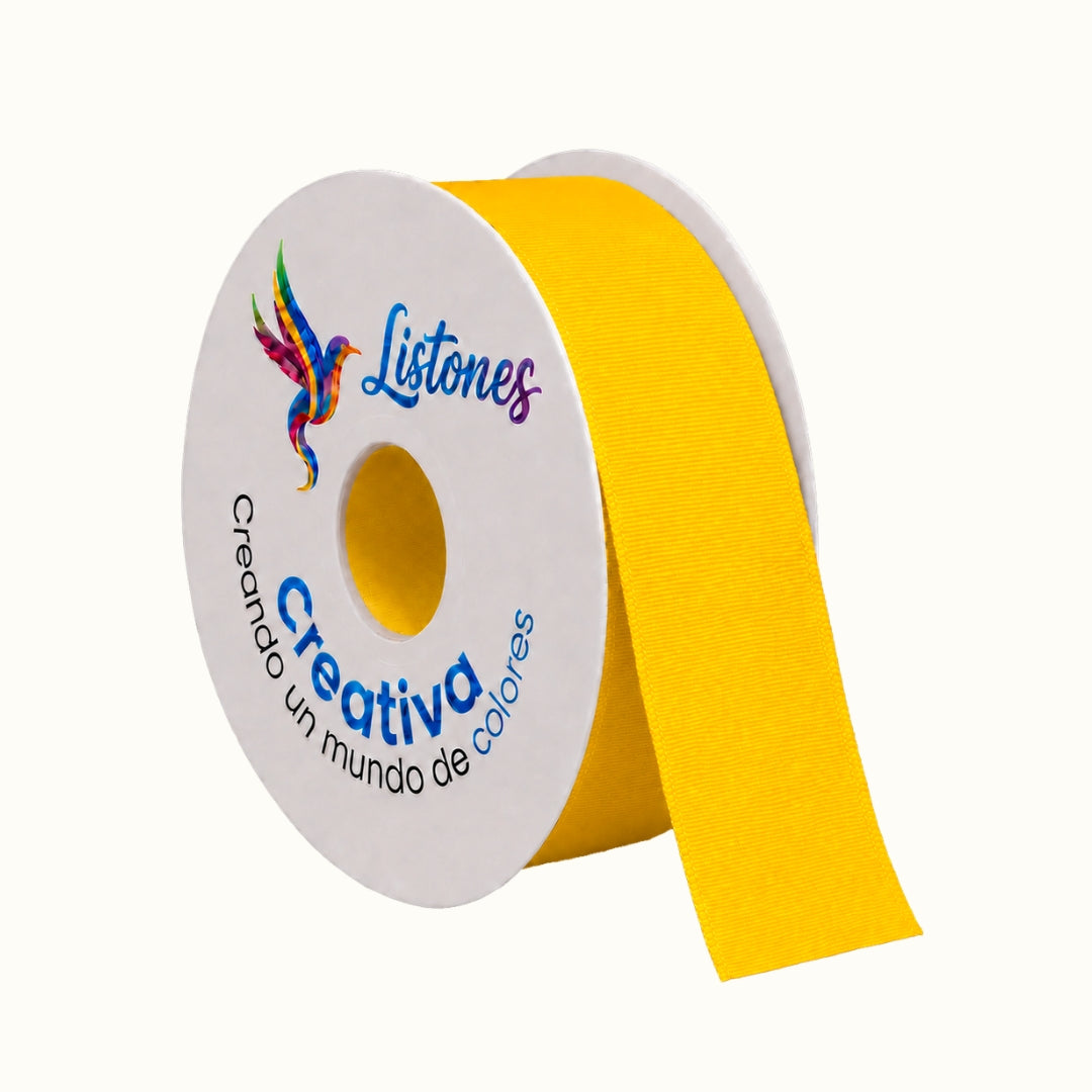 Listón Popotillo Barrotado 4 cm x 45 m - Cinta Grosgrain de Alta Densidad para Moños Escolares y Manualidades