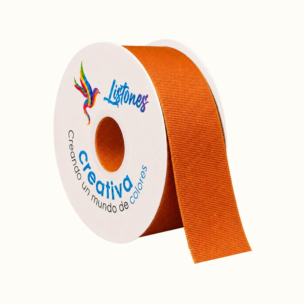 Listón Popotillo Barrotado 4 cm x 45 m - Cinta Grosgrain de Alta Densidad para Moños Escolares y Manualidades