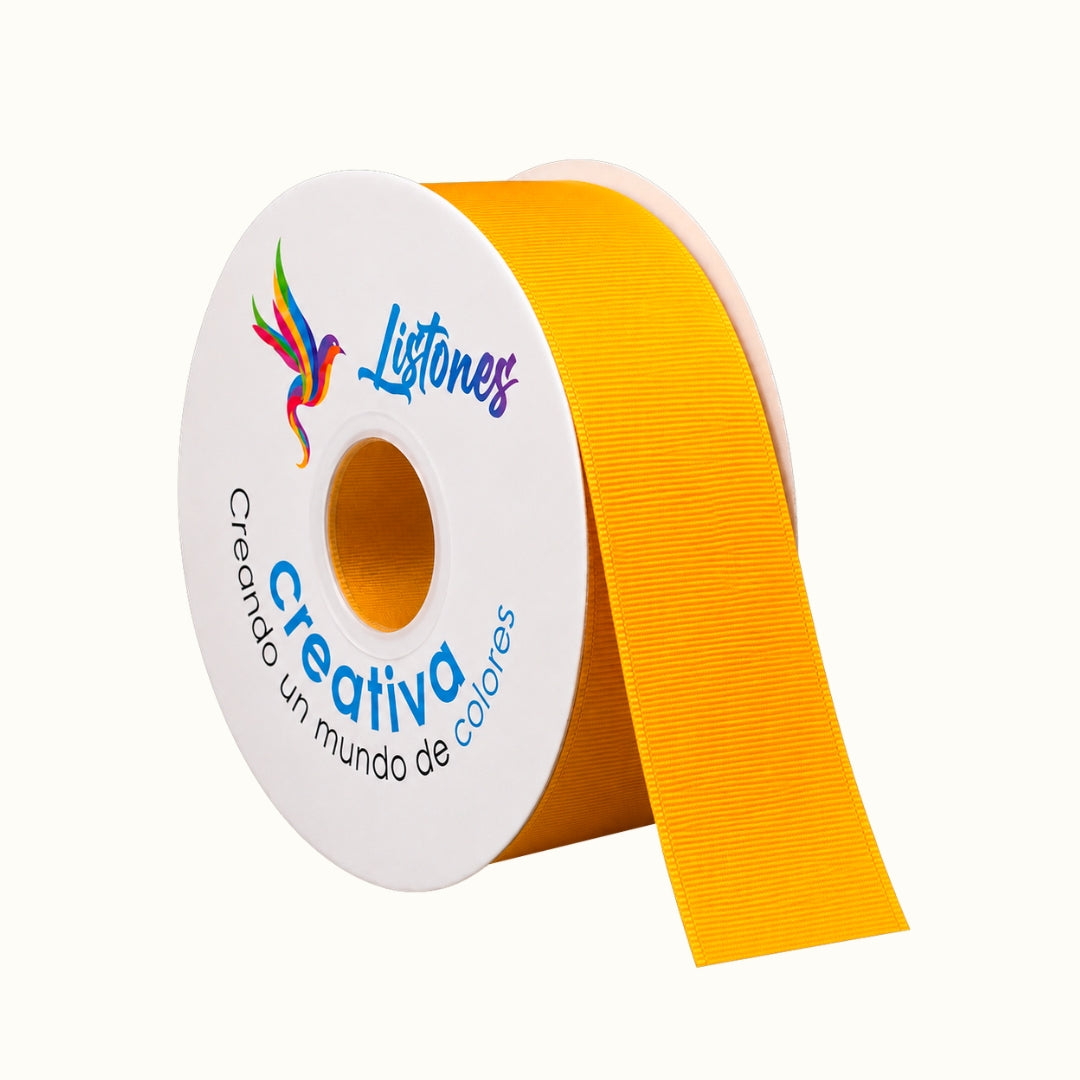 Listón Popotillo Barrotado 4 cm x 45 m - Cinta Grosgrain de Alta Densidad para Moños Escolares y Manualidades