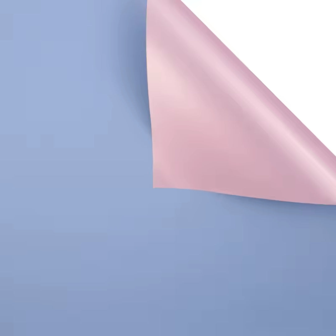 Papel Coreano Doble Cara con Borde Metálico Oro y Oro Rosa - Paquete de 20 Pliegos