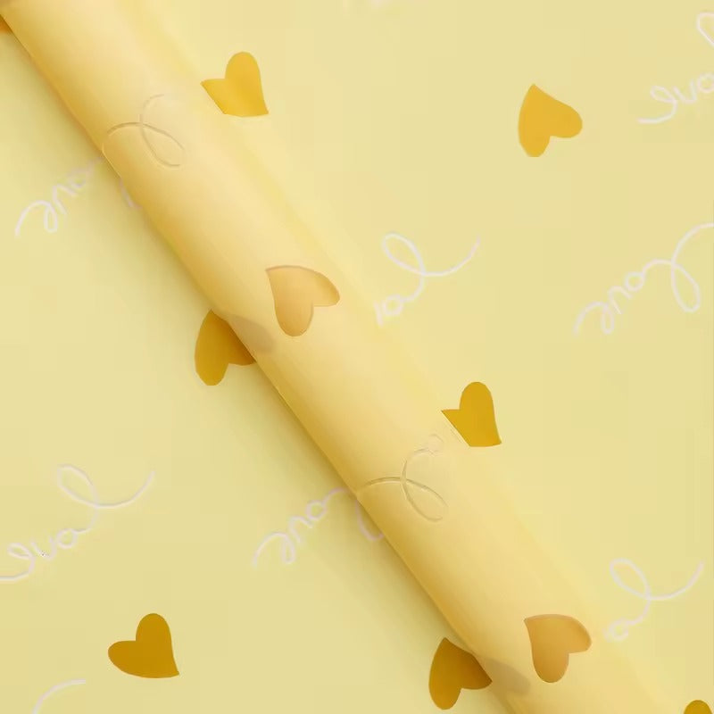 Papel Coreano Colección Flores Amarillas - Pack con 20 Pliegos Impermeables para Ramos