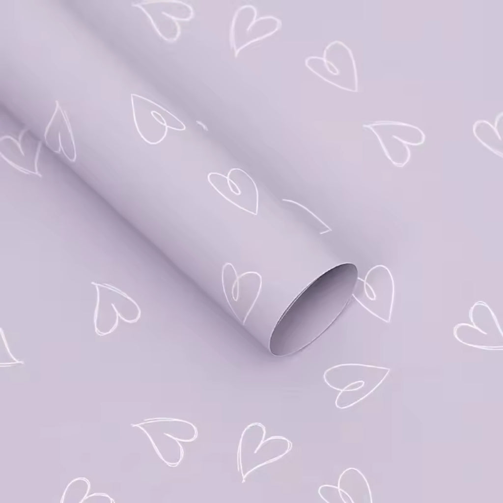 Papel Coreano Estampado Aesthetic - Paquete con 20 Pliegos Impermeables para Ramos y Regalos