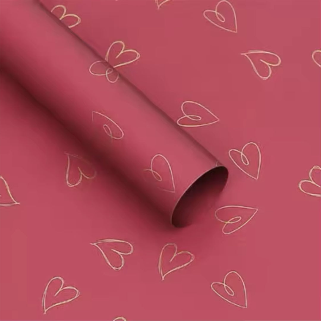 Papel Coreano Estampado Aesthetic - Paquete con 20 Pliegos Impermeables para Ramos y Regalos
