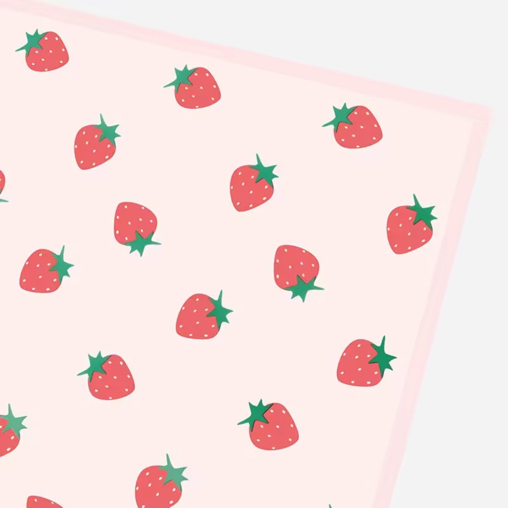 Papel Coreano Diseño Frutal Traslúcido - Paquete con 20 Pliegos para Ramos de Flores