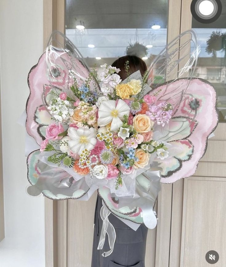 Papel Coreano Diseño Alas de Mariposa - Pack de 20 Pliegos para Ramos Buchones y Envolturas