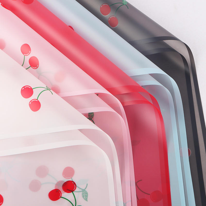 Papel Coreano Diseño Frutal Traslúcido - Paquete con 20 Pliegos para Ramos de Flores