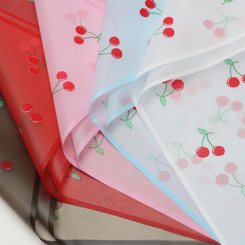 Papel Coreano Diseño Frutal Traslúcido - Paquete con 20 Pliegos para Ramos de Flores