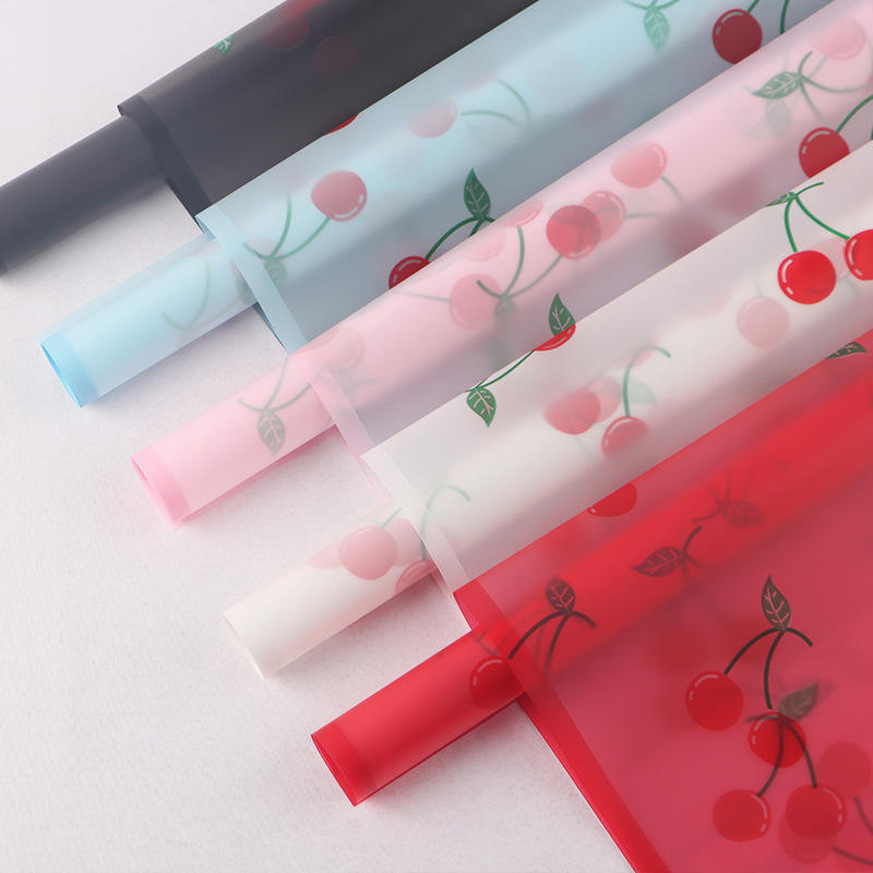 Papel Coreano Diseño Frutal Traslúcido - Paquete con 20 Pliegos para Ramos de Flores