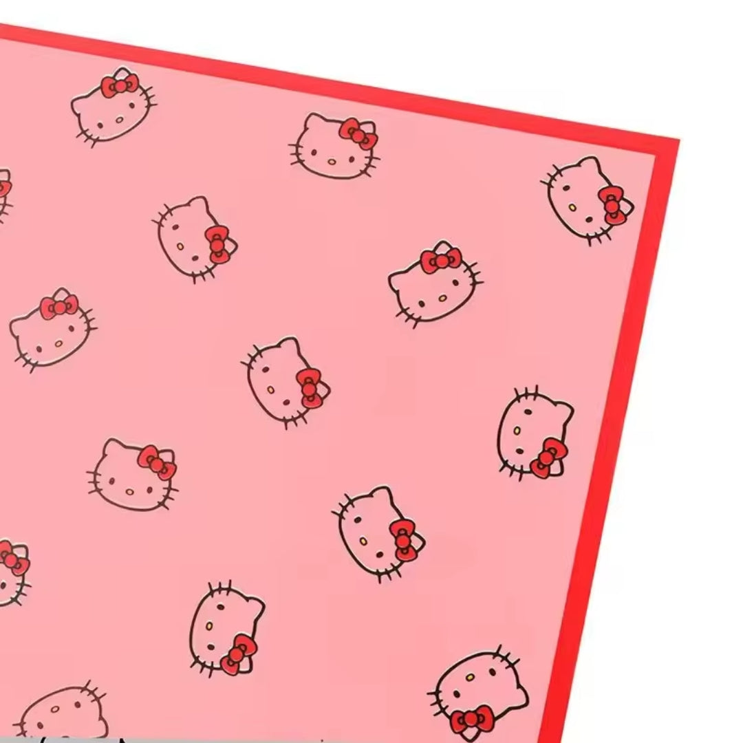 Papel Coreano Transparente Diseño Marco Floreado y Corazón - Paquete con 20 Pliegos para Ramos