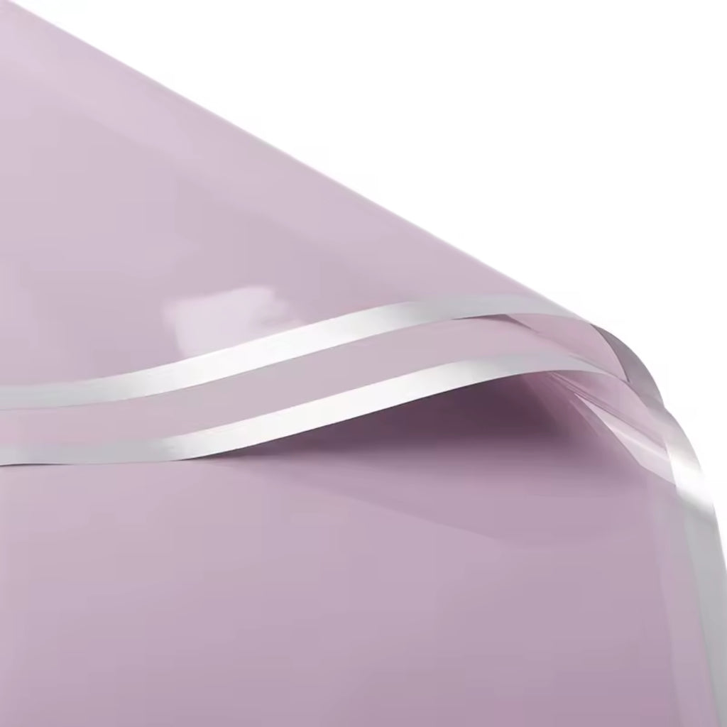 Papel Coreano Impermeable con Orilla Metalizada - Pack con 20 Pliegos para Ramos Buchones