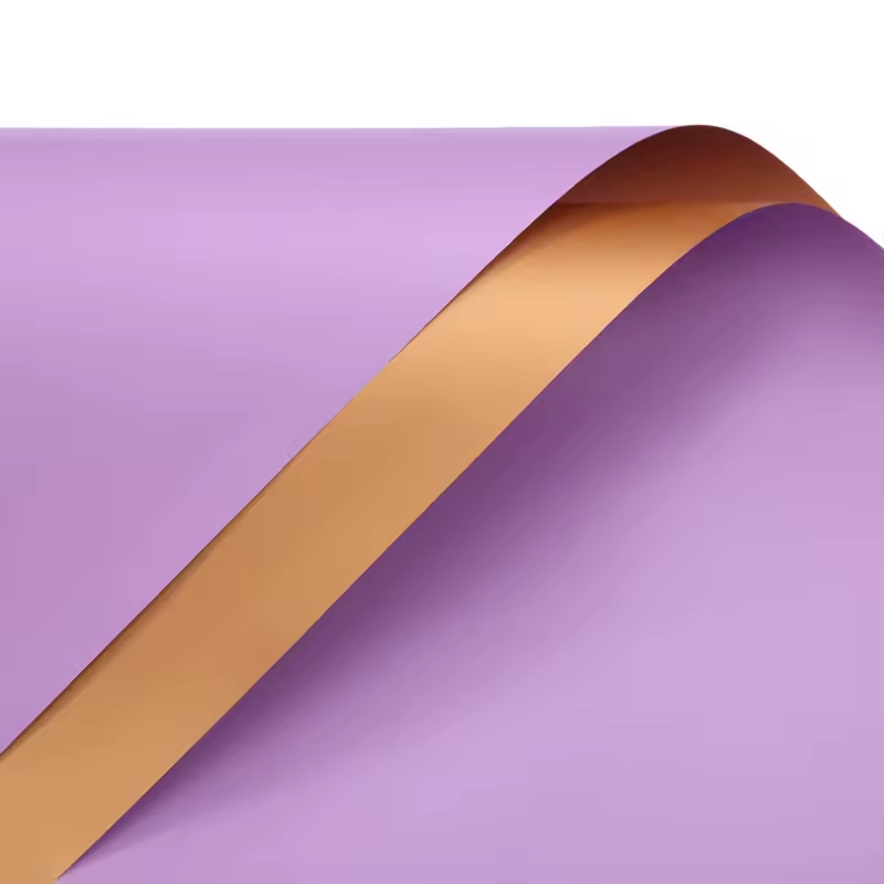 Papel Coreano Doble Cara con Borde Metálico Oro y Oro Rosa - Paquete de 20 Pliegos