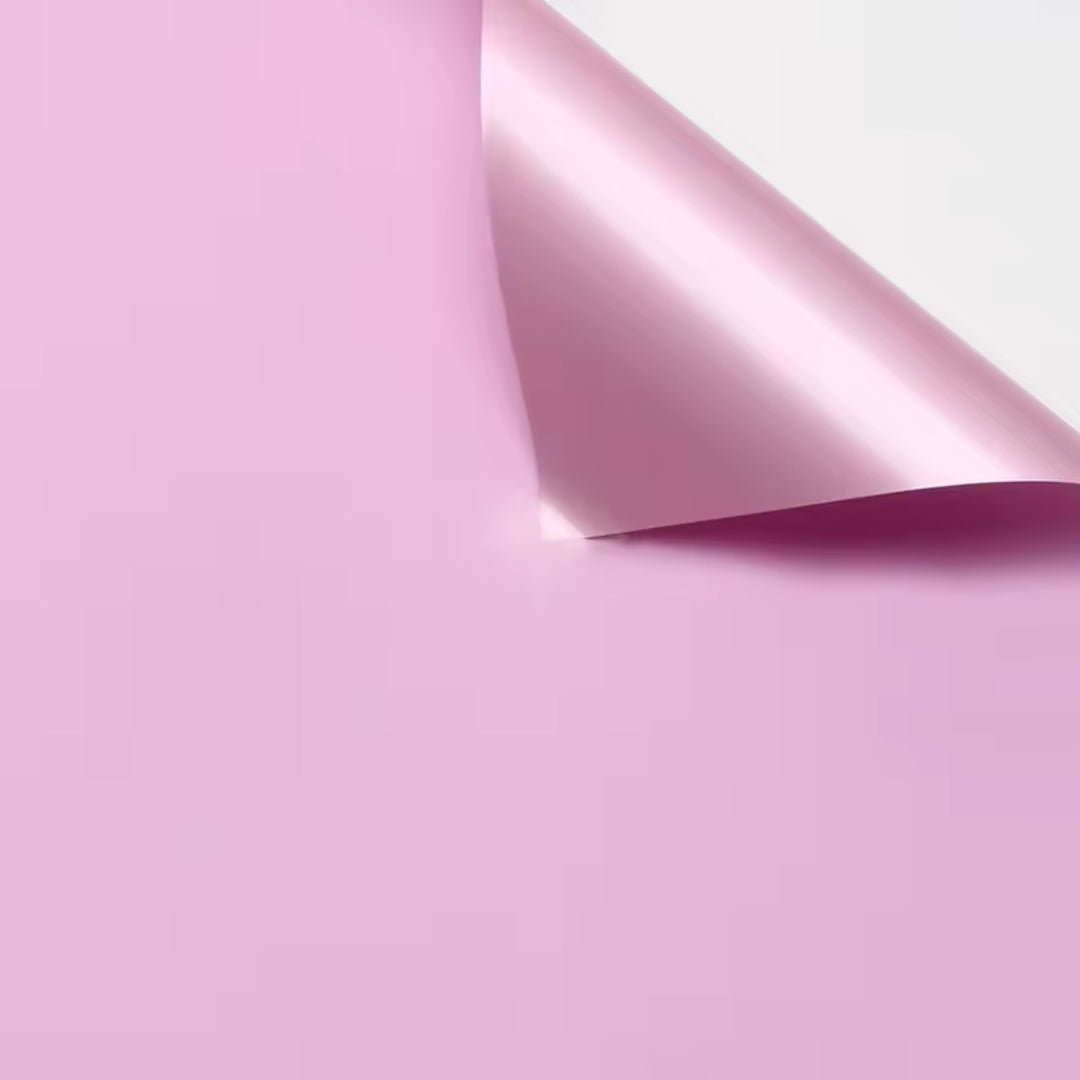 Papel Coreano Doble Cara con Borde Metálico Oro y Oro Rosa - Paquete de 20 Pliegos
