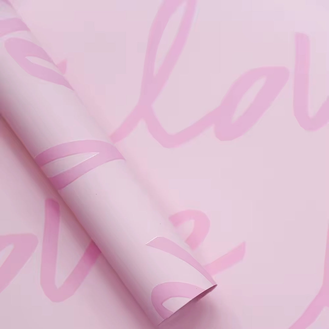 Papel Coreano Estampado Aesthetic - Paquete con 20 Pliegos Impermeables para Ramos y Regalos
