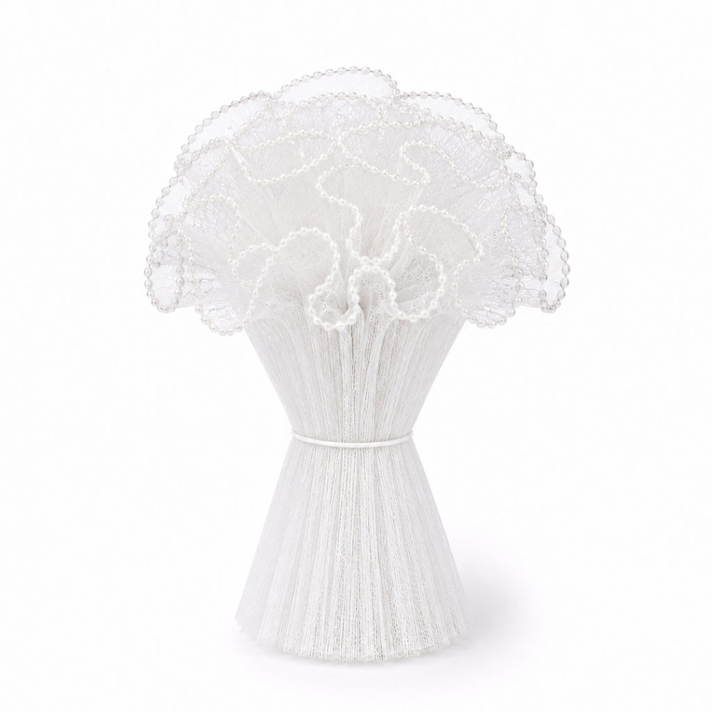 Malla con Perlas Decorativa para Ramos - Red de Lujo para Envoltura de Flores y Ramos Buchones