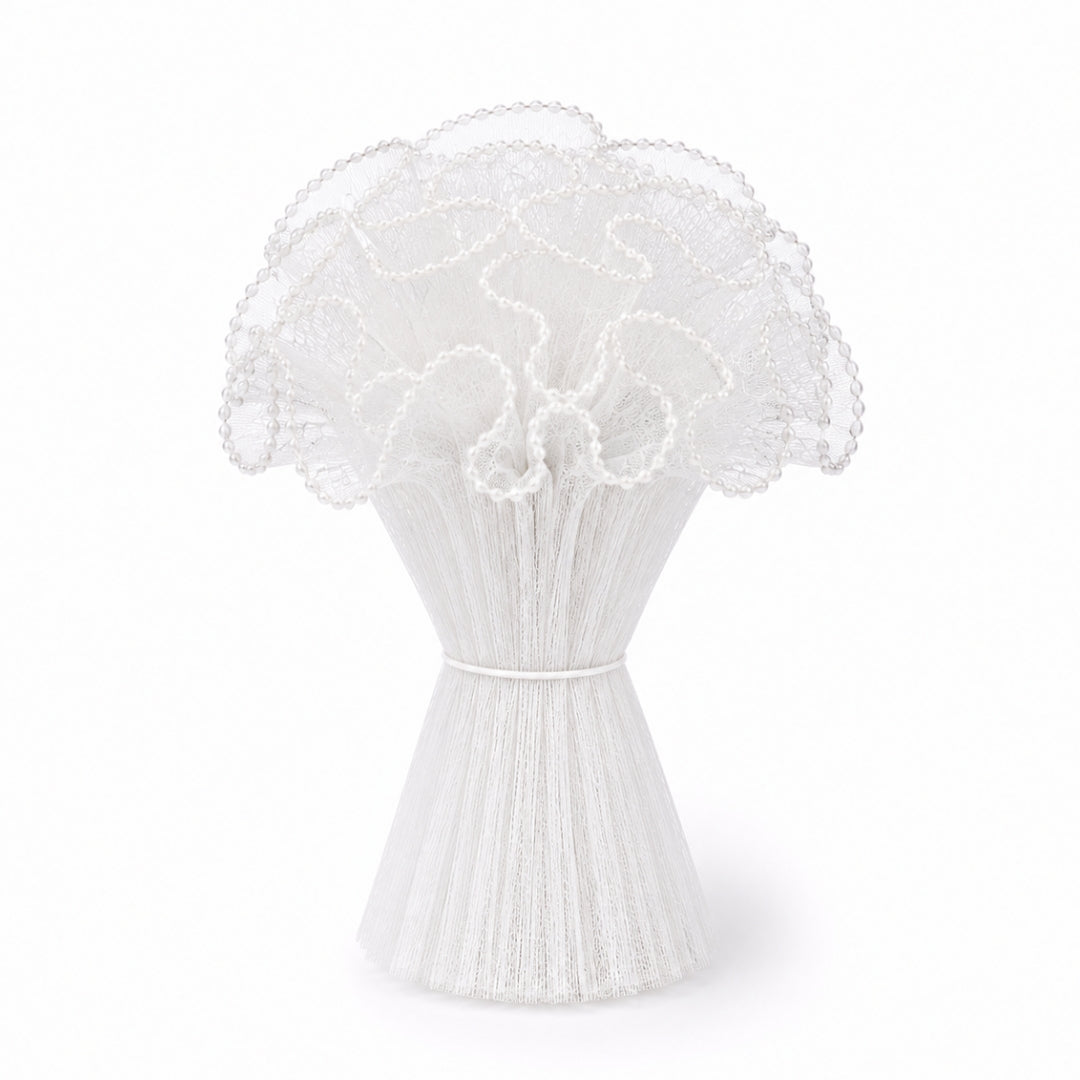 Malla con Perlas Decorativa para Ramos - Red de Lujo para Envoltura de Flores y Ramos Buchones